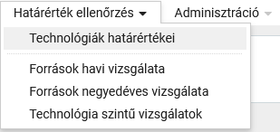határérték ellenőrzés